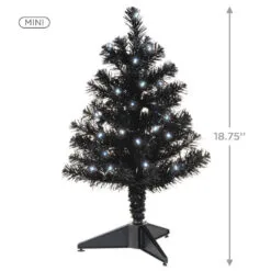 Hallmark Miniature Black Pre-Lit Christmas Tree, 18.75" 6 Hallmark Miniature Black Pre-Lit Christmas Tree, 18.75" -Hot Sale Hallmark Store Miniature Black PreLit Christmas Tree 2499QSB6246 03