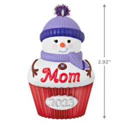 Hallmark Mom Cupcake 2023 Ornament 8 Hallmark Mom Cupcake 2023 Ornament -Hot Sale Hallmark Store Mom Snowman Cupcake 2023 Keepsake Ornament 1399QGO2529 03