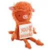 Hallmark MopTops Highland Cow Stuffed Animal With You Make A Difference Board Book