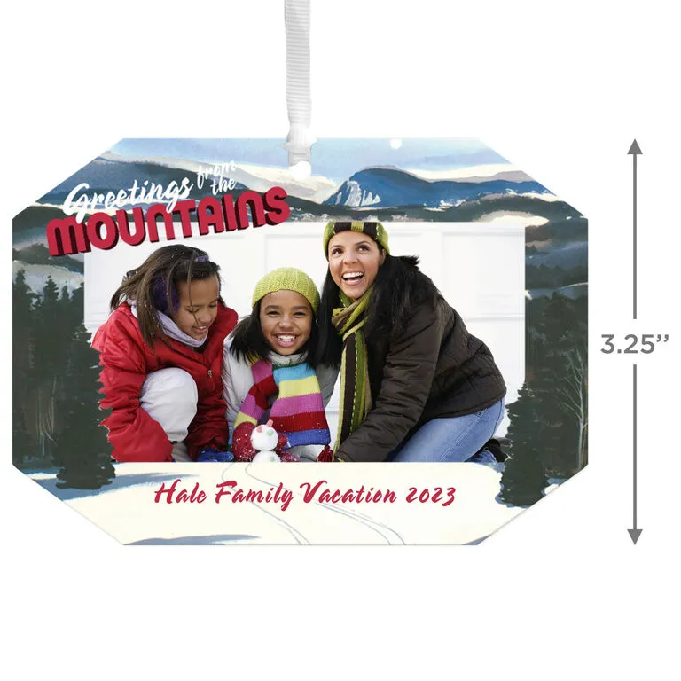 Hallmark Mountain Vacation Personalized Text And Photo Metal Ornament 3 Hallmark Mountain Vacation Personalized Text And Photo Metal Ornament - Image 3
