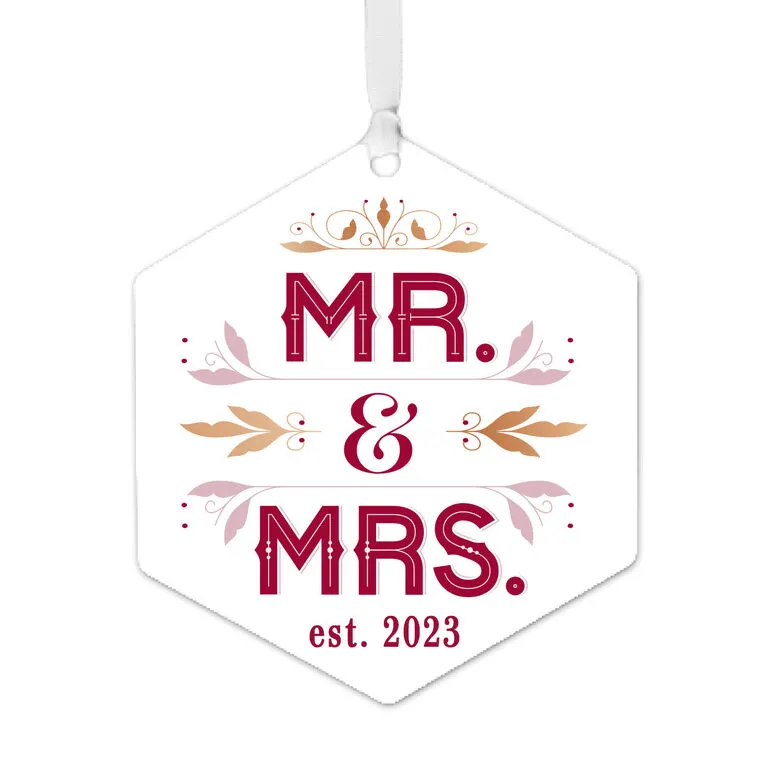 Hallmark Mr. & Mrs. Personalized Text Metal Ornament 1 Hallmark Mr. & Mrs. Personalized Text Metal Ornament