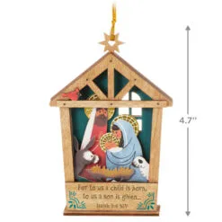 Hallmark A Child Is Born Nativity Papercraft Ornament 8 Hallmark A Child Is Born Nativity Papercraft Ornament -Hot Sale Hallmark Store Nativity Scene Wood and Paper Keepsake Ornament 1999QGO2759 03