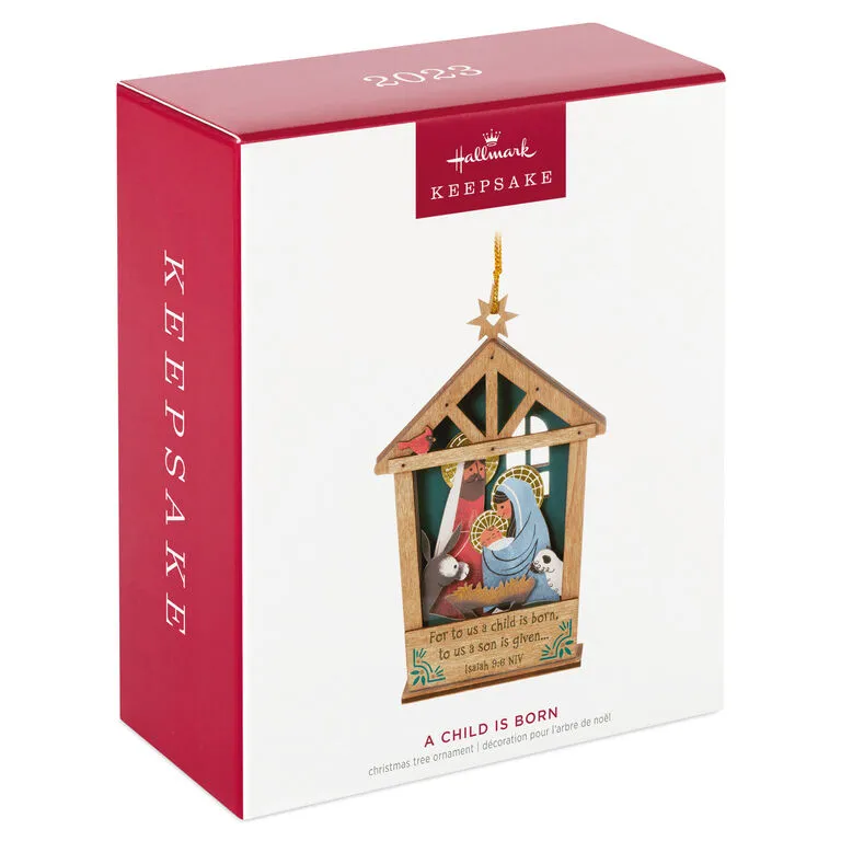 Hallmark A Child Is Born Nativity Papercraft Ornament 4 Hallmark A Child Is Born Nativity Papercraft Ornament - Image 4