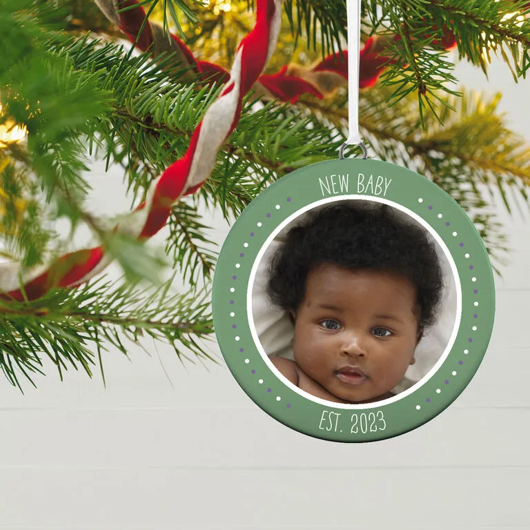 Hallmark New Baby Personalized Text And Photo Ceramic Ornament 2 Hallmark New Baby Personalized Text And Photo Ceramic Ornament - Image 2