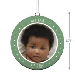 Hallmark New Baby Personalized Text And Photo Ceramic Ornament 5 Hallmark New Baby Personalized Text And Photo Ceramic Ornament -Hot Sale Hallmark Store New Baby Personalized Round Ceramic Ornament 1999QHE1711B31 03