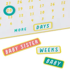 Hallmark So Excited To Meet You Magnetic Baby Countdown Board 5 Hallmark So Excited To Meet You Magnetic Baby Countdown Board -Hot Sale Hallmark Store New Baby Pregnancy Countdown Calendar 1BBY4821 03