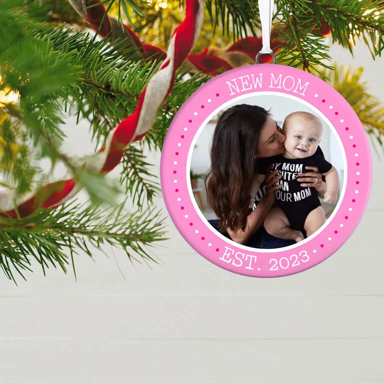 Hallmark New Mom Personalized Text And Photo Ceramic Ornament 2 Hallmark New Mom Personalized Text And Photo Ceramic Ornament - Image 2
