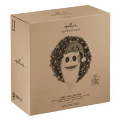 Hallmark Disney Tim Burton's The Nightmare Before Christmas Jack Skellington Wreath With Light, Sound And Motion, 24" 9 Hallmark Disney Tim Burton's The Nightmare Before Christmas Jack Skellington Wreath With Light, Sound And Motion, 24" -Hot Sale Hallmark Store Nightmare Before Christmas Jack Skellington Talking Wreath 1QFM3343 04