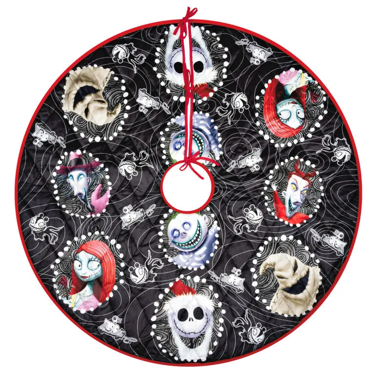 Hallmark Disney Tim Burton's The Nightmare Before Christmas Halloween Town Christmas Tree Skirt, 48" 1 Hallmark Disney Tim Burton's The Nightmare Before Christmas Halloween Town Christmas Tree Skirt, 48"