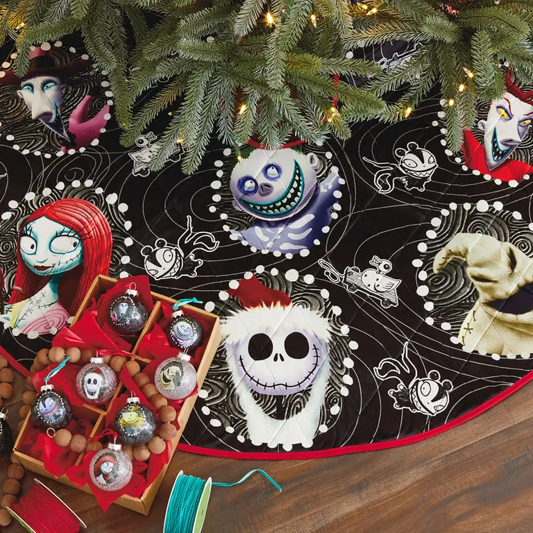 Hallmark Disney Tim Burton's The Nightmare Before Christmas Halloween Town Christmas Tree Skirt, 48" 2 Hallmark Disney Tim Burton's The Nightmare Before Christmas Halloween Town Christmas Tree Skirt, 48" - Image 2