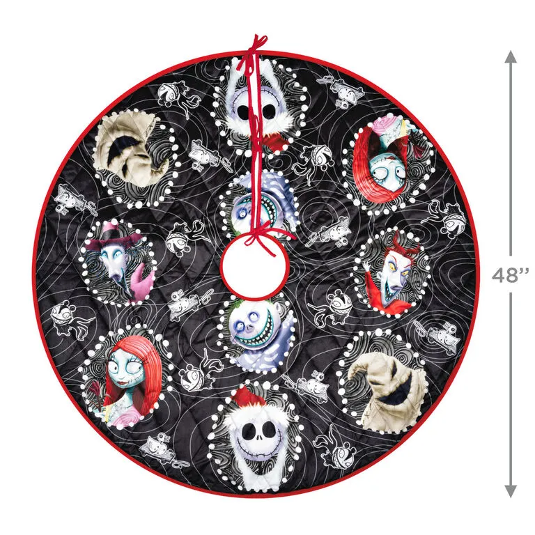 Hallmark Disney Tim Burton's The Nightmare Before Christmas Halloween Town Christmas Tree Skirt, 48" 3 Hallmark Disney Tim Burton's The Nightmare Before Christmas Halloween Town Christmas Tree Skirt, 48" - Image 3