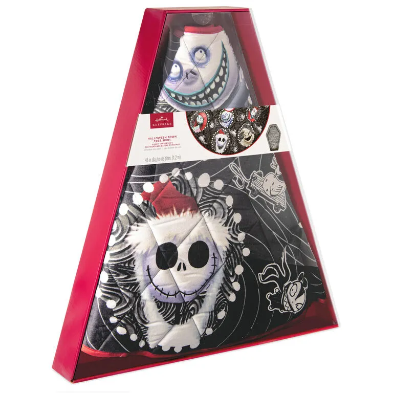 Hallmark Disney Tim Burton's The Nightmare Before Christmas Halloween Town Christmas Tree Skirt, 48" 4 Hallmark Disney Tim Burton's The Nightmare Before Christmas Halloween Town Christmas Tree Skirt, 48" - Image 4