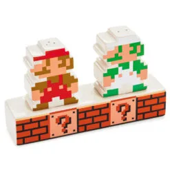 Hallmark Nintendo Super Mario Bros.® Mario And Luigi Salt And Pepper Shakers, Set Of 3