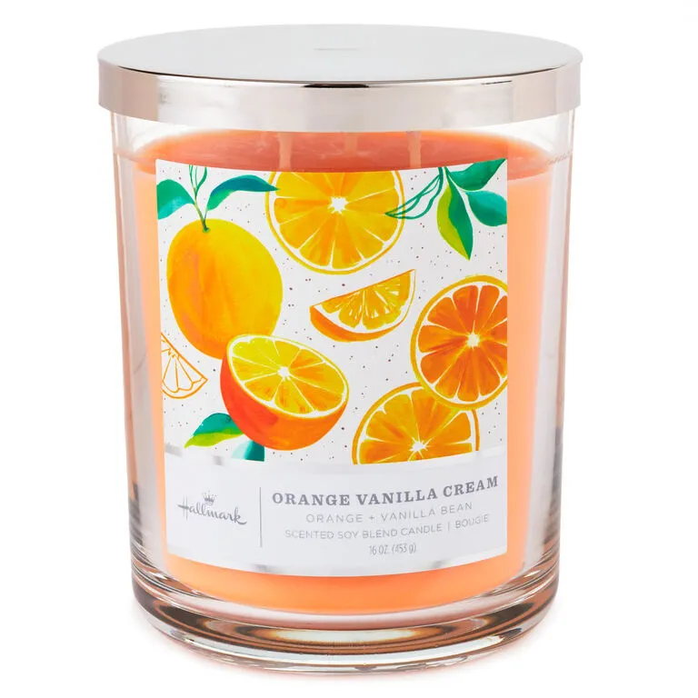 Hallmark Orange Vanilla Cream 3-Wick Jar Candle, 16 Oz. 1 Hallmark Orange Vanilla Cream 3-Wick Jar Candle, 16 Oz.