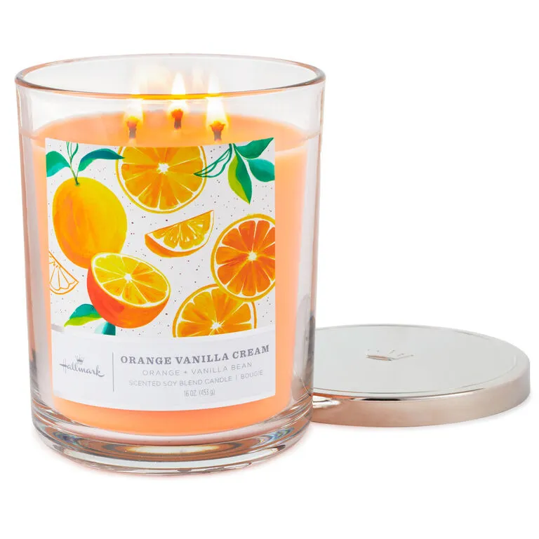 Hallmark Orange Vanilla Cream 3-Wick Jar Candle, 16 Oz. 2 Hallmark Orange Vanilla Cream 3-Wick Jar Candle, 16 Oz. - Image 2