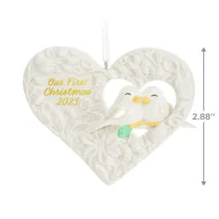 Hallmark Our First Christmas Birds In Heart 2023 Porcelain Ornament 8 Hallmark Our First Christmas Birds In Heart 2023 Porcelain Ornament -Hot Sale Hallmark Store Our 1st Christmas Birds in Heart Keepsake Ornament 2299QGO2877 03