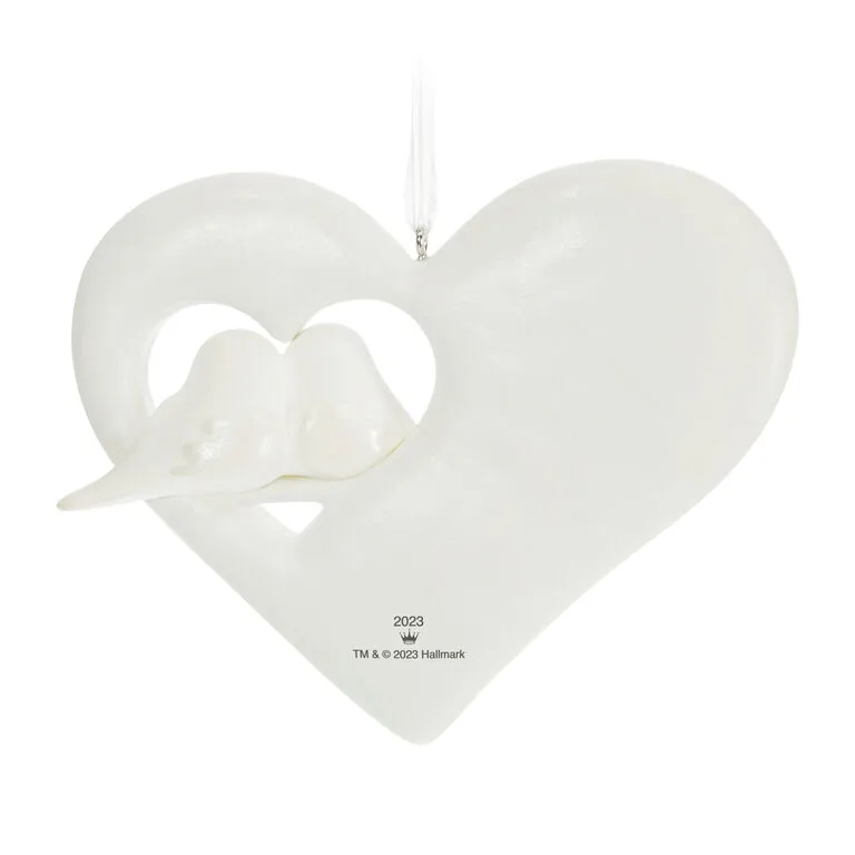 Hallmark Our First Christmas Birds In Heart 2023 Porcelain Ornament 6 Hallmark Our First Christmas Birds In Heart 2023 Porcelain Ornament - Image 6
