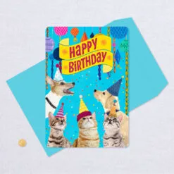 Hallmark 16" Party Cats And Dogs Jumbo Birthday Card From All 12 Hallmark 16" Party Cats And Dogs Jumbo Birthday Card From All -Hot Sale Hallmark Store Party Cats Dogs Birthday Card From Us 1299CBG3004 05