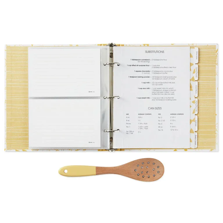 Hallmark Pasta Recipe Organizer Book With Wooden Strainer Spoon 3 Hallmark Pasta Recipe Organizer Book With Wooden Strainer Spoon - Image 3