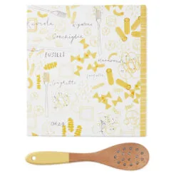 Hallmark Pasta Recipe Organizer Book With Wooden Strainer Spoon 7 Hallmark Pasta Recipe Organizer Book With Wooden Strainer Spoon -Hot Sale Hallmark Store PastaThemed Recipe Binder With Wood Spoon 1TOG1035 04