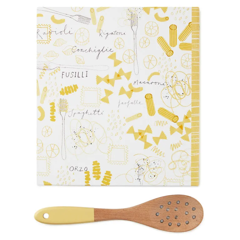Hallmark Pasta Recipe Organizer Book With Wooden Strainer Spoon 4 Hallmark Pasta Recipe Organizer Book With Wooden Strainer Spoon - Image 4