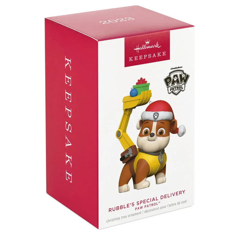 Hallmark Paw Patrol™ Rubble's Special Delivery Ornament 4 Hallmark Paw Patrol™ Rubble's Special Delivery Ornament - Image 4