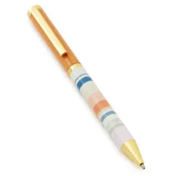 Hallmark Peach And Pastel Striped Pen