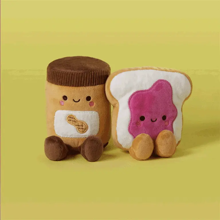 Hallmark Better Together Peanut Butter And Jelly Magnetic Plush, 5" 2 Hallmark Better Together Peanut Butter And Jelly Magnetic Plush, 5" - Image 2