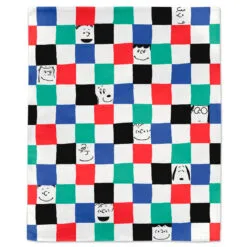 Hallmark Peanuts® Gang Checkered Throw Blanket, 50x60 5 Hallmark Peanuts® Gang Checkered Throw Blanket, 50x60 -Hot Sale Hallmark Store Peanuts Gang Faces and Colored Squares Blanket 1PAJ3534 03