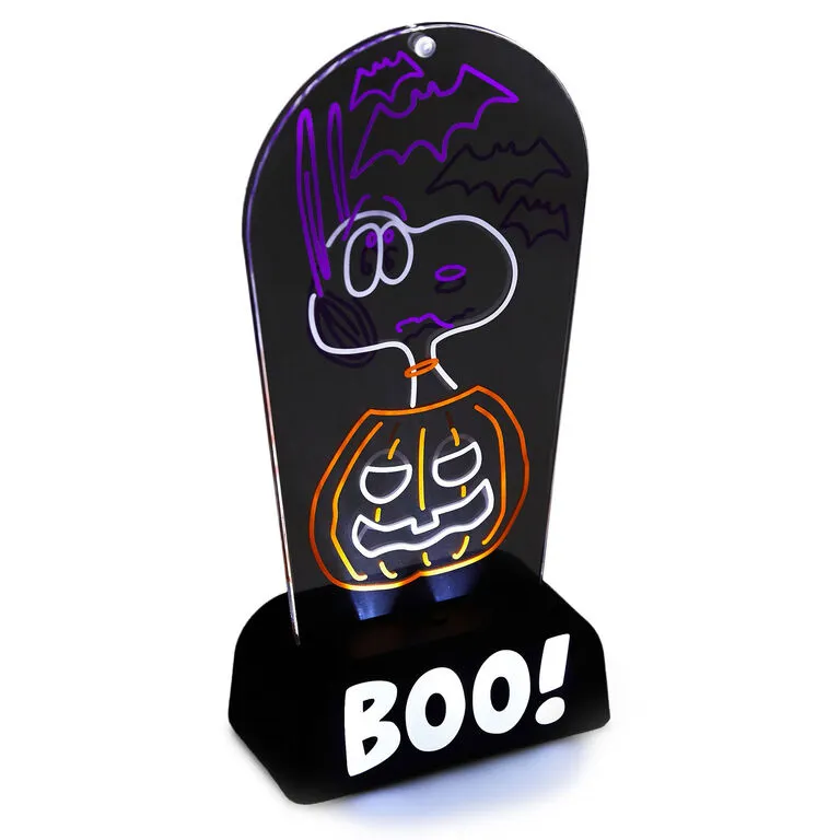 Hallmark Peanuts® Snoopy Boo! Light-Up Sign 1 Hallmark Peanuts® Snoopy Boo! Light-Up Sign