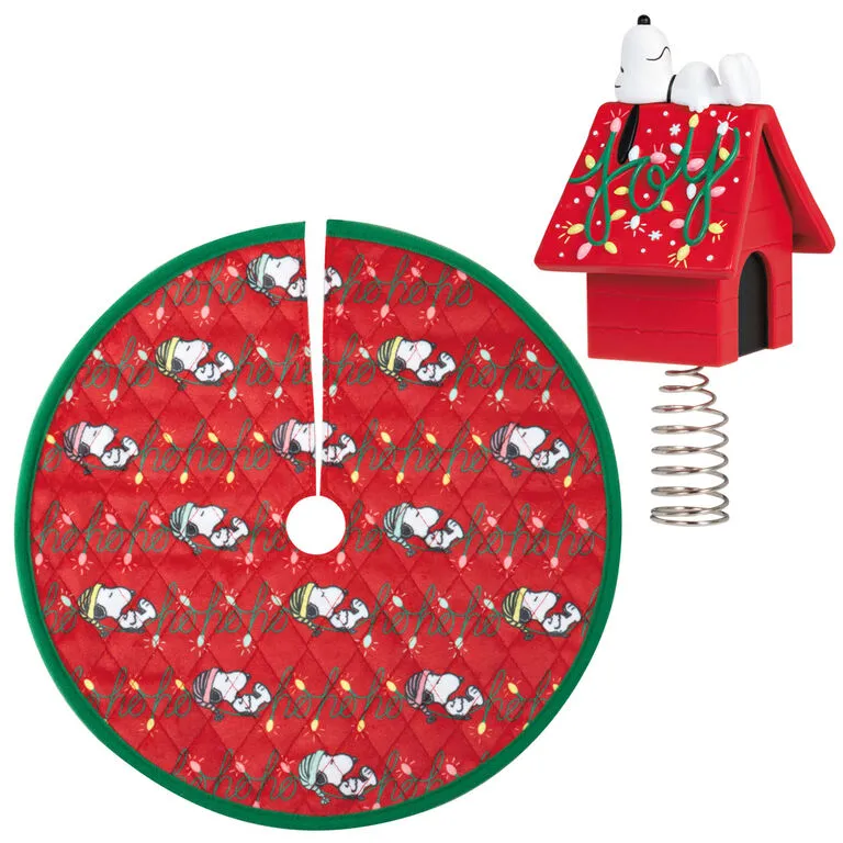 Hallmark Mini The Peanuts® Gang Snoopy Christmas Tree Topper And Tree Skirt, Set Of 2 1 Hallmark Mini The Peanuts® Gang Snoopy Christmas Tree Topper And Tree Skirt, Set Of 2