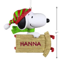 Hallmark Peanuts® Sledding With Snoopy Personalized Ornament 8 Hallmark Peanuts® Sledding With Snoopy Personalized Ornament -Hot Sale Hallmark Store Peanuts Snoopy With Sled Personalized Keepsake Ornament 2499QHE2002B1 03