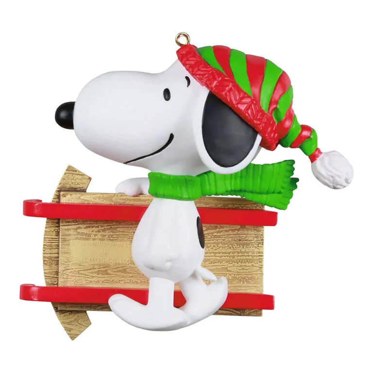 Hallmark Peanuts® Sledding With Snoopy Personalized Ornament 6 Hallmark Peanuts® Sledding With Snoopy Personalized Ornament - Image 6