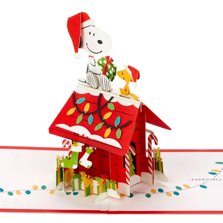 Hallmark Peanuts® Snoopy Joy To The World 3D Pop-Up Christmas Card 1 Hallmark Peanuts® Snoopy Joy To The World 3D Pop-Up Christmas Card