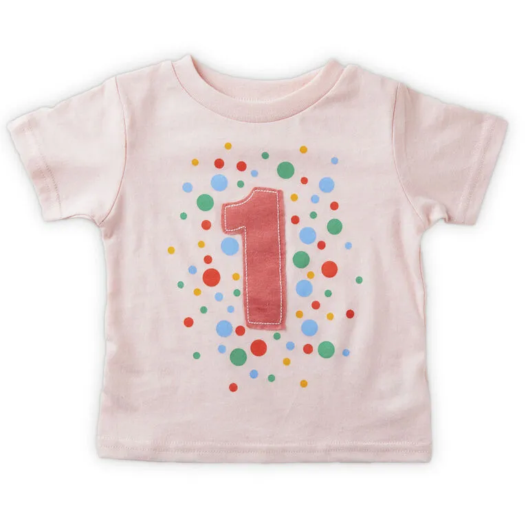 Hallmark Pink First Birthday T-Shirt, 12 Months 1 Hallmark Pink First Birthday T-Shirt, 12 Months