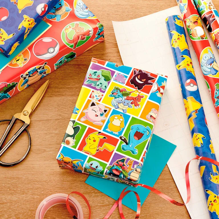 Hallmark Assorted Pokémon Wrapping Paper 3-Pack, 60 Sq. Ft. 3 Hallmark Assorted Pokémon Wrapping Paper 3-Pack, 60 Sq. Ft. - Image 3