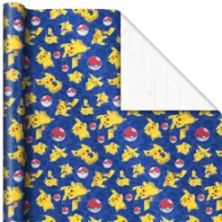 Hallmark Assorted Pokémon Wrapping Paper 3-Pack, 60 Sq. Ft. 12 Hallmark Assorted Pokémon Wrapping Paper 3-Pack, 60 Sq. Ft. -Hot Sale Hallmark Store Pokmon Wrapping Paper for Kids Birthdays 5EWR2645 04