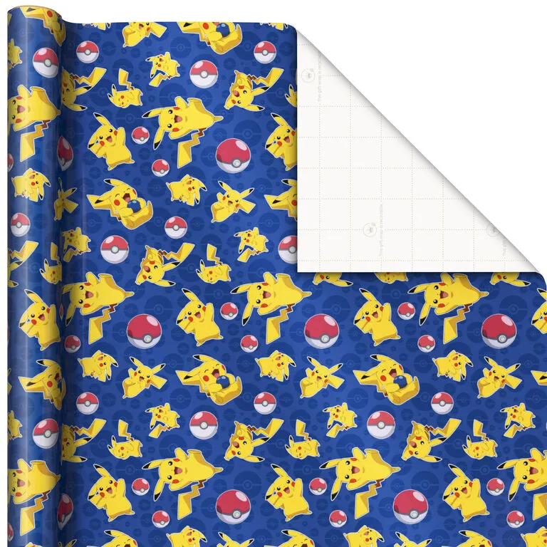 Hallmark Assorted Pokémon Wrapping Paper 3-Pack, 60 Sq. Ft. 4 Hallmark Assorted Pokémon Wrapping Paper 3-Pack, 60 Sq. Ft. - Image 4