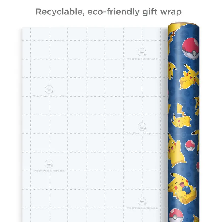 Hallmark Assorted Pokémon Wrapping Paper 3-Pack, 60 Sq. Ft. 8 Hallmark Assorted Pokémon Wrapping Paper 3-Pack, 60 Sq. Ft. - Image 8