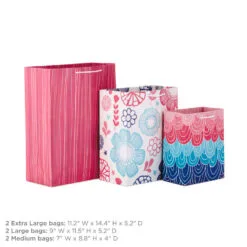 Hallmark Pretty Patterns Assorted Sizes 6-Pack Gift Bags 4 Hallmark Pretty Patterns Assorted Sizes 6-Pack Gift Bags -Hot Sale Hallmark Store Pretty Patterns Assorted Sizes 6Pack Gift Bags 5EGB7029 03