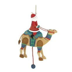 Hallmark Pull-String Camel With Santa Wood Ornament -Hot Sale Hallmark Store PullString Camel With Santa Keepsake Ornament 2499QGO2977 06