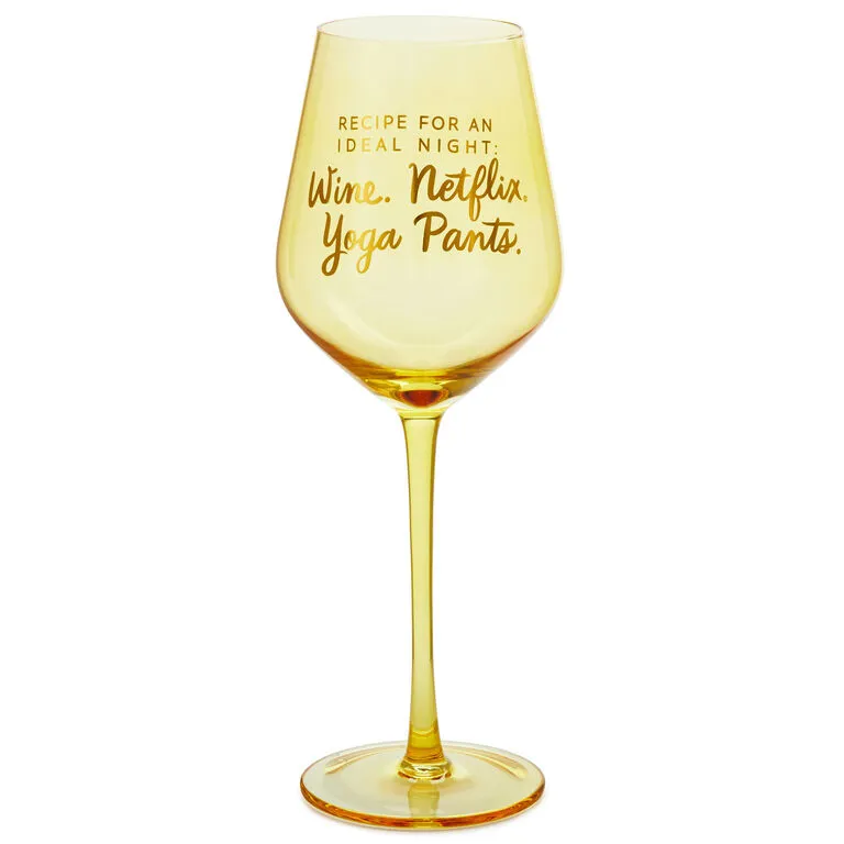 Hallmark Recipe For An Ideal Night Wine Glass, 19.27 Oz. 1 Hallmark Recipe For An Ideal Night Wine Glass, 19.27 Oz.