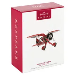 Hallmark Sky's The Limit Bulldog Racer Ornament 9 Hallmark Sky's The Limit Bulldog Racer Ornament -Hot Sale Hallmark Store Red Black White Airplane Keepsake Ornament 1999QXR8169 04