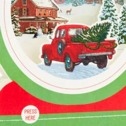 Hallmark Red Truck Snow Globe Musical 3D Pop-Up Christmas Card With Motion -Hot Sale Hallmark Store Red Truck Snowglobe 3D PopUp Music Motion Christmas Card 1299XOD9992 05
