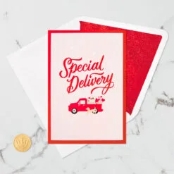 Hallmark Special Delivery 3D Pop-Up Valentine's Day Card -Hot Sale Hallmark Store Red Truck With Flowers 3D PopUp Valentines Day Card 1299IAV6066 06