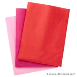 Hallmark Red/Fuchsia/Pink 3-Pack Bulk Tissue Paper, 120 Sheets 7 Hallmark Red/Fuchsia/Pink 3-Pack Bulk Tissue Paper, 120 Sheets -Hot Sale Hallmark Store RedFuchsiaPink 3Pack Bulk Tissue Paper 5TIS1145 03