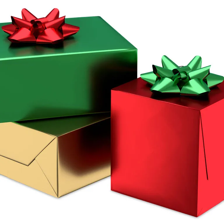 Hallmark Red, Green, Gold Foil 3-Pack Christmas Wrapping Paper, 60 Sq. Ft. 2 Hallmark Red, Green, Gold Foil 3-Pack Christmas Wrapping Paper, 60 Sq. Ft. - Image 2