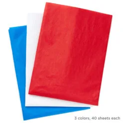 Hallmark Red/White/Blue 3-Pack Bulk Tissue Paper, 120 Sheets 8 Hallmark Red/White/Blue 3-Pack Bulk Tissue Paper, 120 Sheets -Hot Sale Hallmark Store RedWhiteBlue 3Pack Bulk Tissue Paper 5TIS1140 04