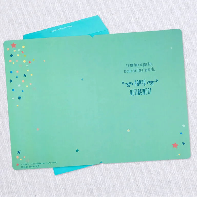 Hallmark 16" Retired And Admired Jumbo Retirement Card With Banner 3 Hallmark 16" Retired And Admired Jumbo Retirement Card With Banner - Image 3