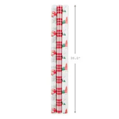 Hallmark Rustic Winter 3-Pack Reversible Metallic Christmas Wrapping Paper, 120 Sq. Ft. -Hot Sale Hallmark Store Rustic Winter Reversible Christmas Wrapping Paper 5JXW1034 03